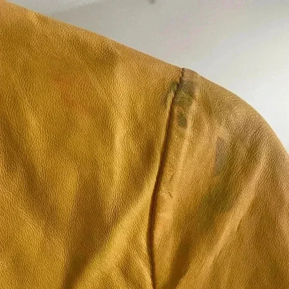 Gold Benedetta Novi leather jacket cape - Picture 2 of 5